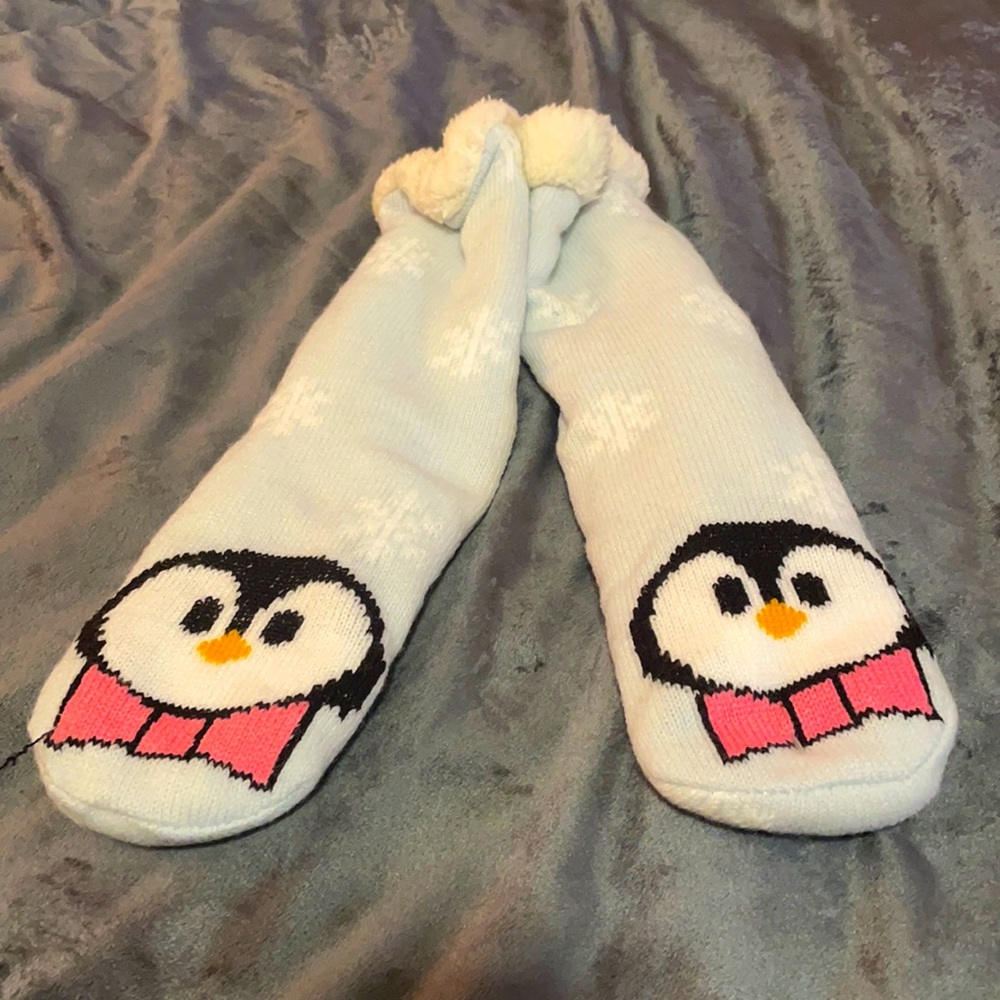 Cozy penguin socks